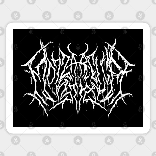 Mozzarella Styx - Death Metal Logo Sticker by Brootal Branding